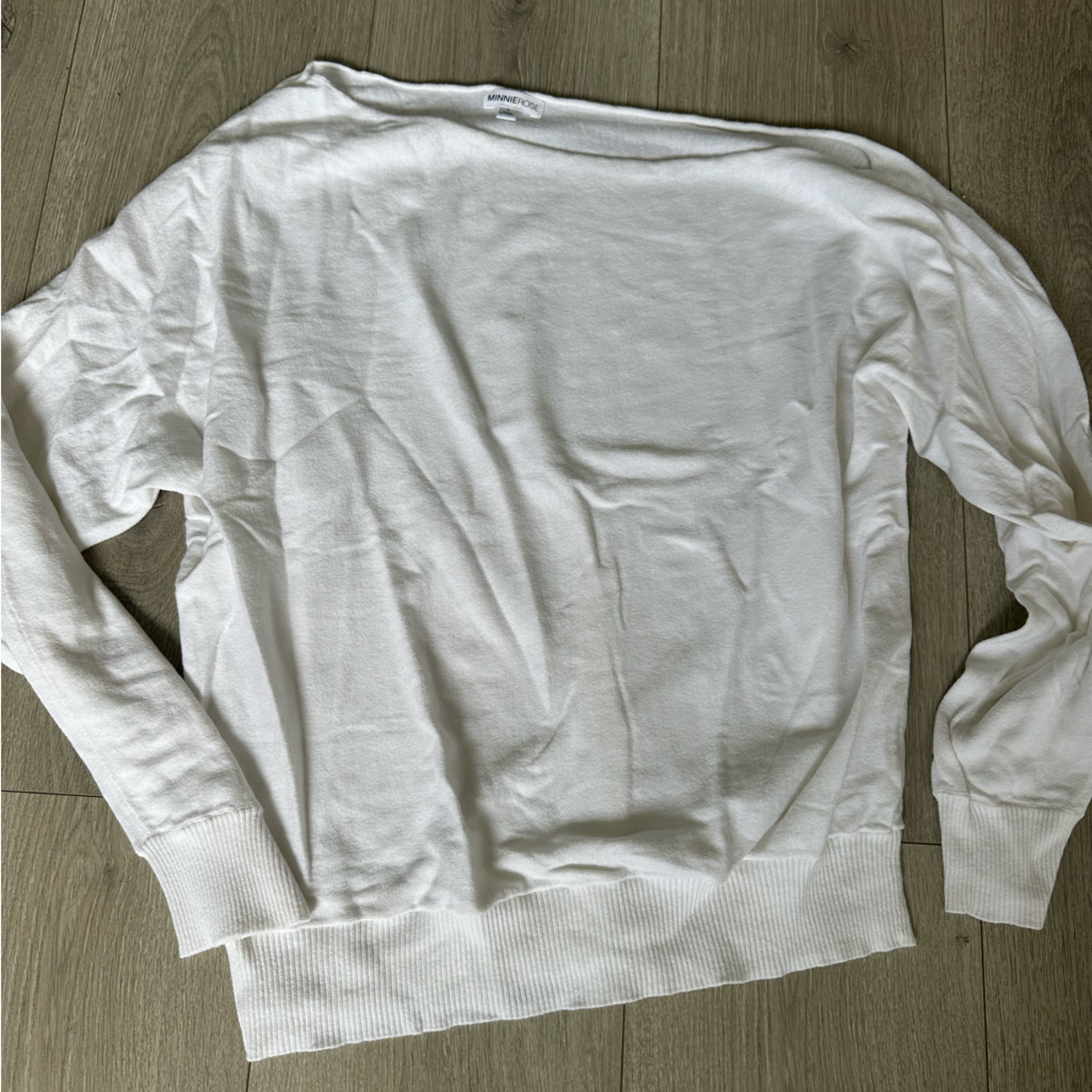 Minnie Rose Soft White Knit Top